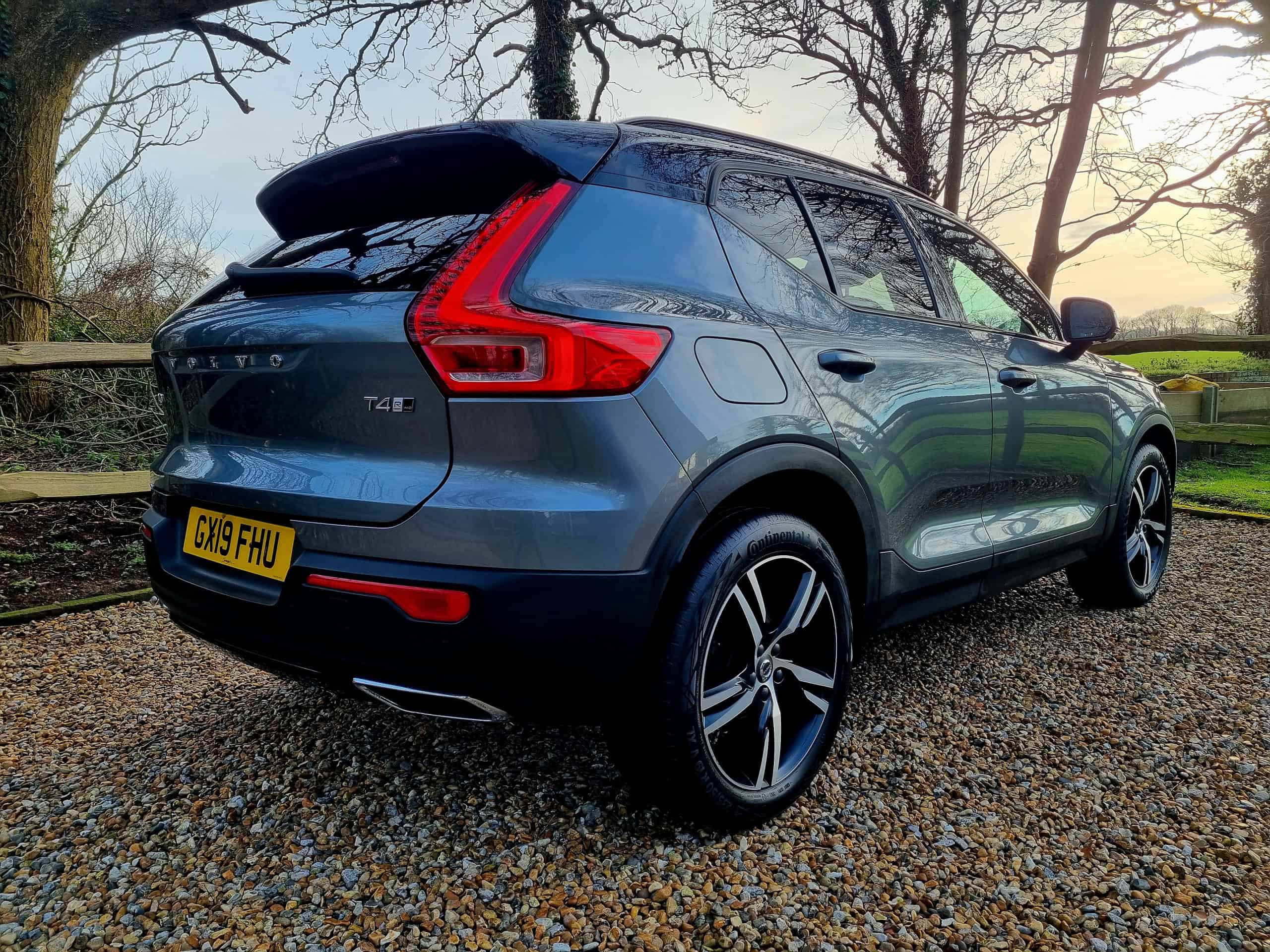 Volvo XC40 paintwork detail showing ceramic coating gloss