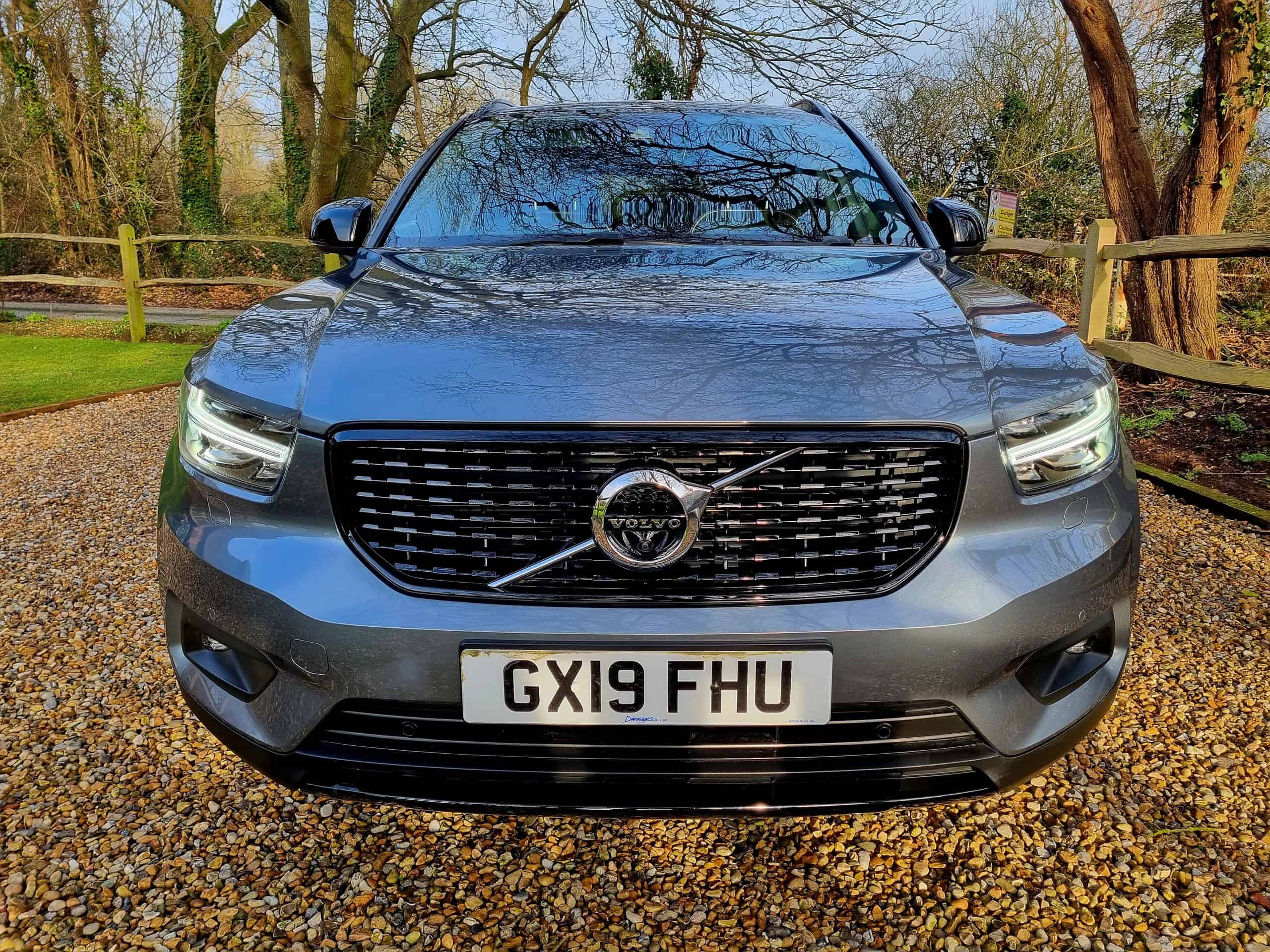 Volvo XC40 tailgate and rear badge detail after professional valet