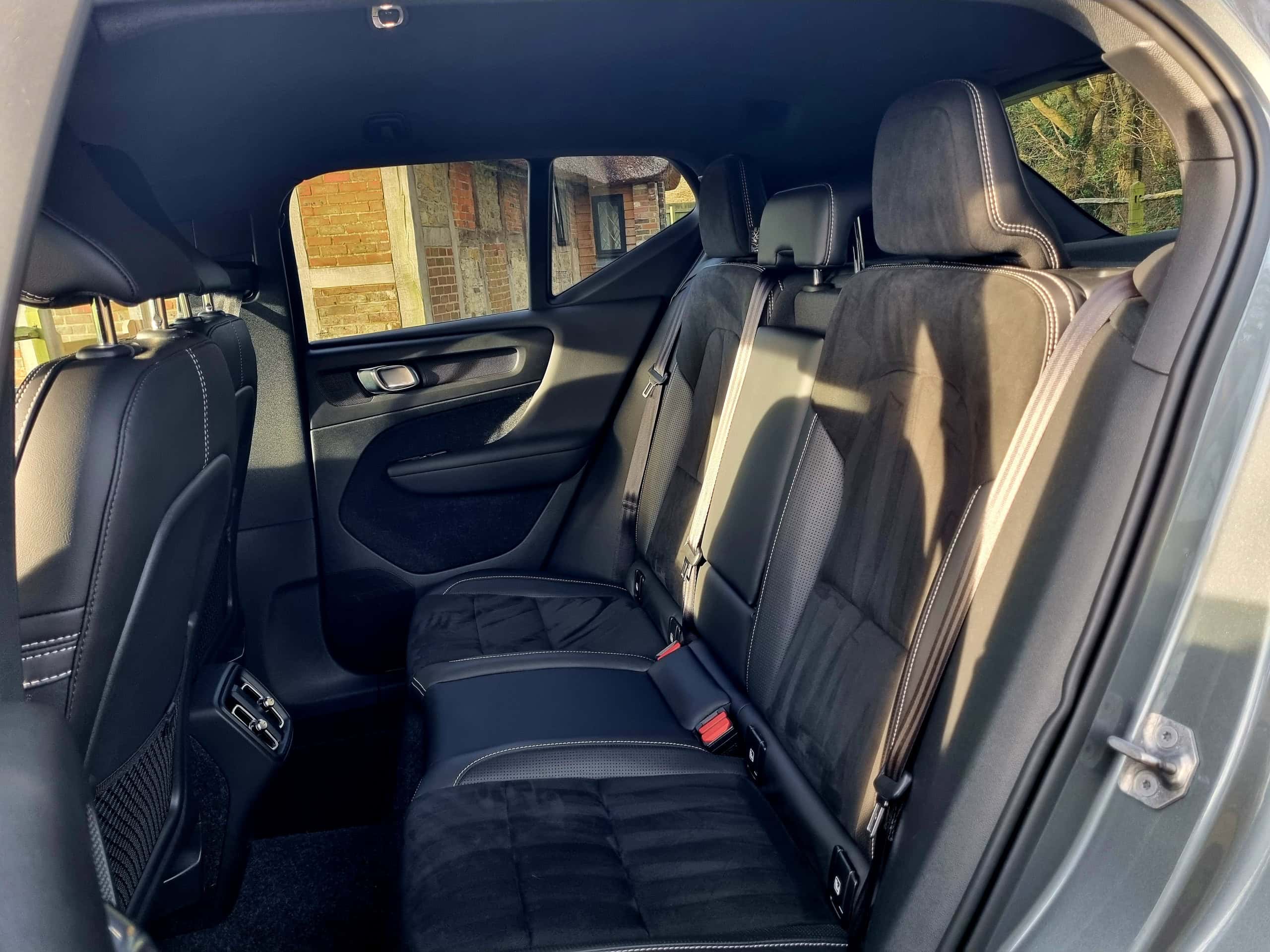 Volvo XC40 R-Design interior showing seats and dashboard after six years of professional cleaning