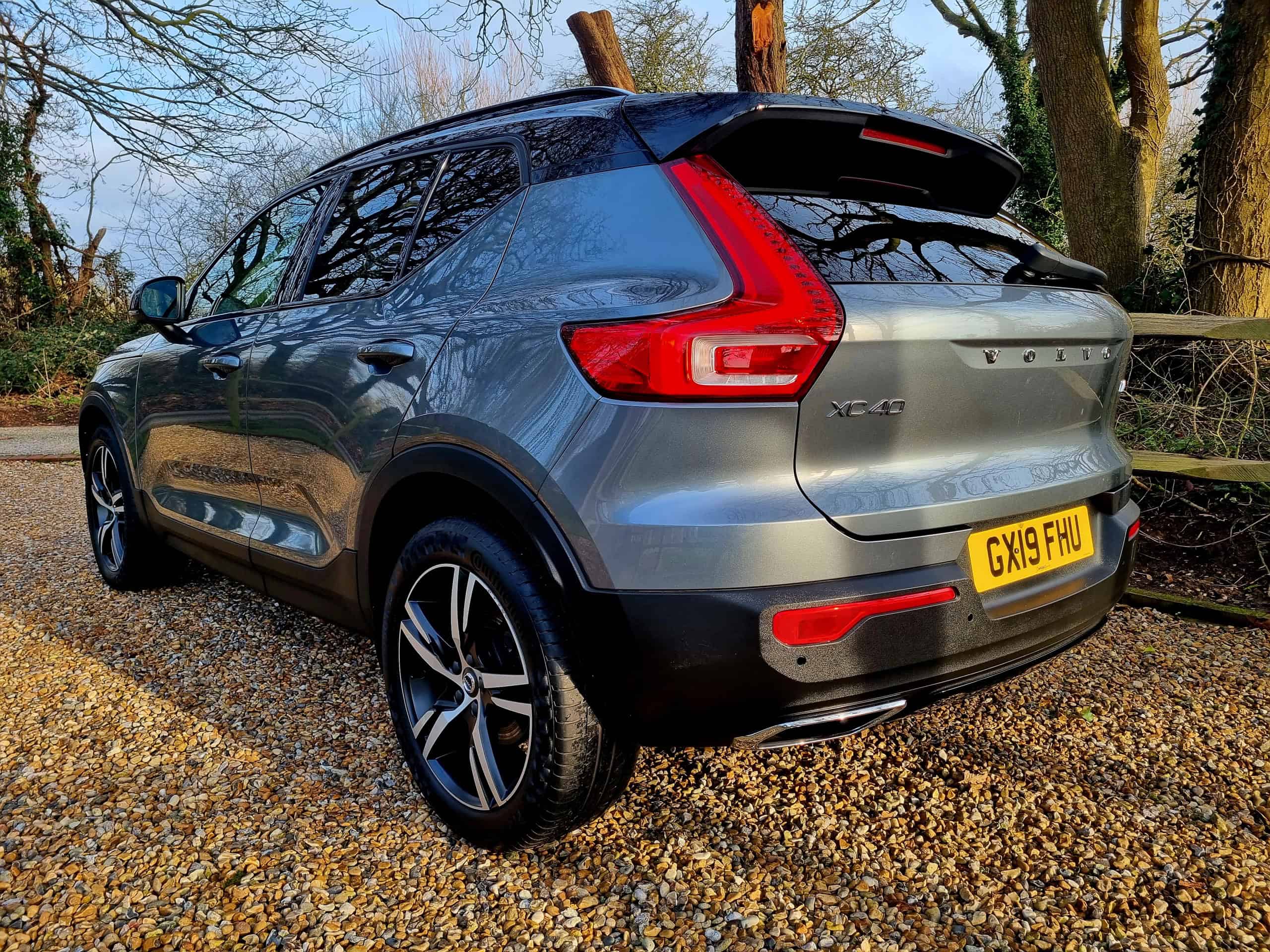 Volvo XC40 headlight and front bumper maintained with regular professional valets