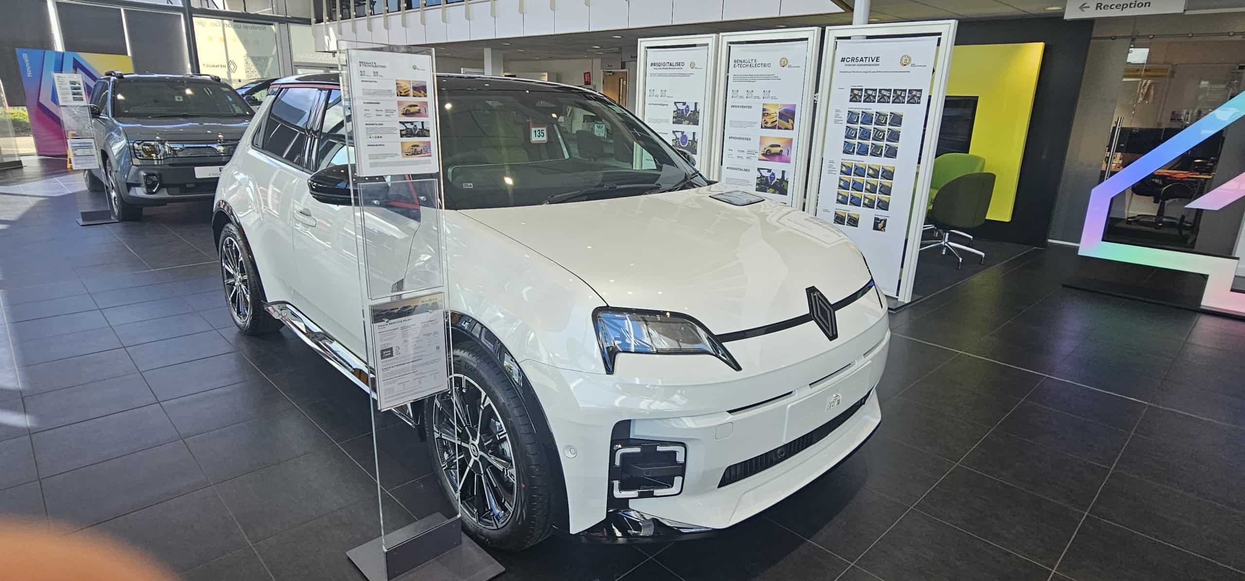 Identical spec Renault 5 in the showroom
