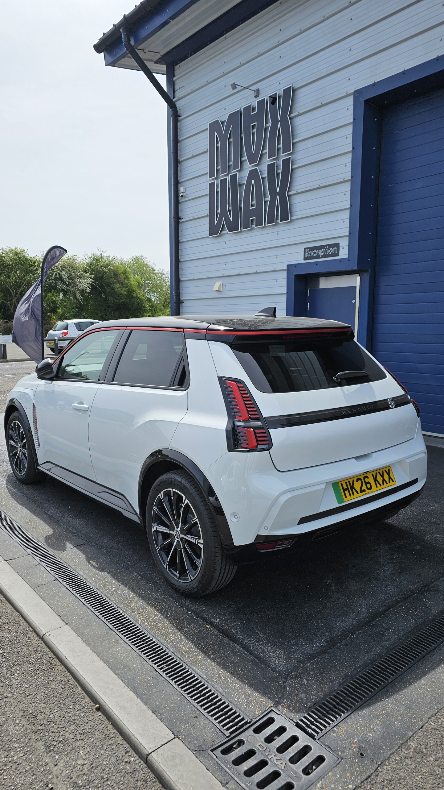 New car ceramic coating begins: brand new Renault 5 on the MAX WAX wash bay