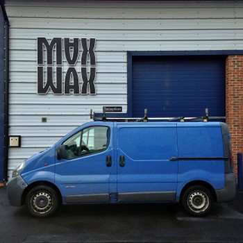 Nissan Primastar van before detailing - faded blue paintwork